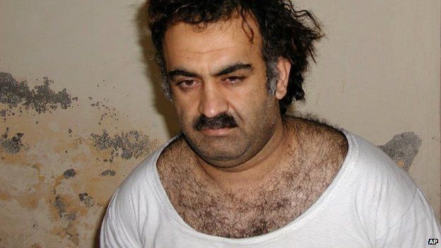 Khalid Sheikh Mohammed, the mastermind of the September 11 attacks, shortly after his capture in Pakistan - 1 March 2003
