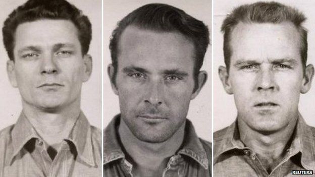 Police photos of Frank Morris, John Anglin and Clarence Anglin