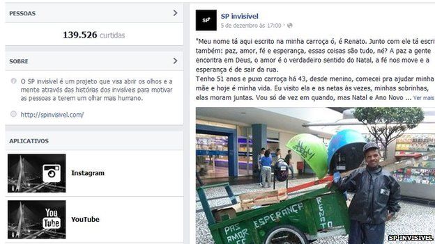 Invisible Sao Paulo: A Facebook page for the homeless - BBC News