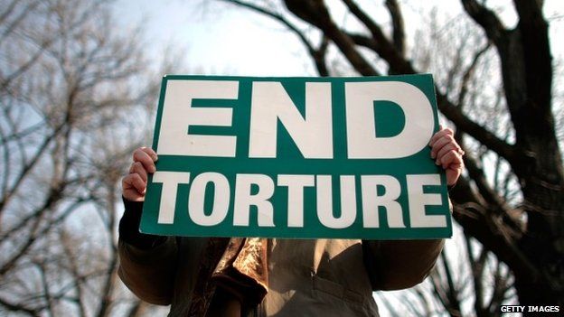 Anti-torture protester in Washington (2008)