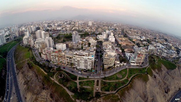 Aerial view of Lima