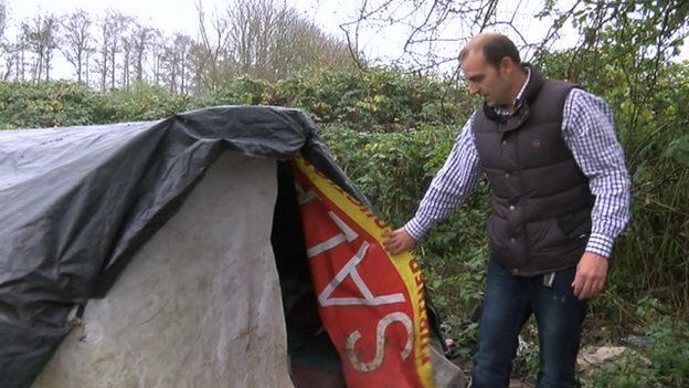 Camp where migrant workers in Wisbech are living