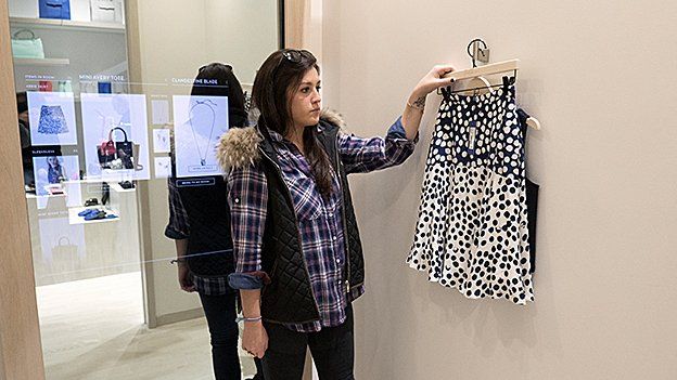The high tech fitting rooms serving clients at Rebecca Minkoff's New York boutique
