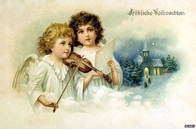 German kitsch postcard from the 19th Century