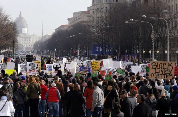 Protesters in Washington DC, 13 December