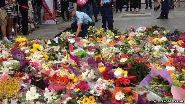 Floral tribute to hostages
