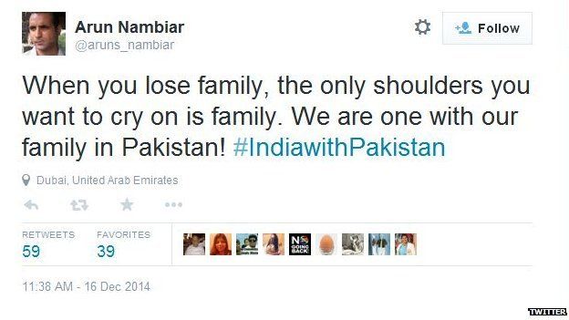 #IndiawithPakistan message