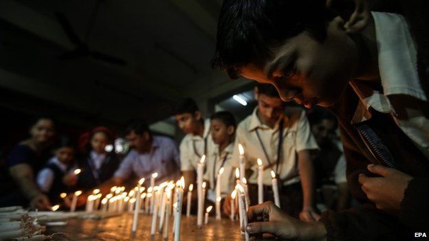 India Mourns Pakistan Taliban Peshawar School Massacre Bbc News