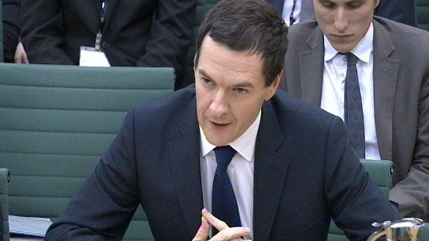 George Osborne appearing before MPs