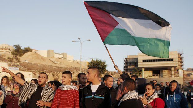 Palestinian protest in Umm al-Faham, Israel, 9 Nov 14