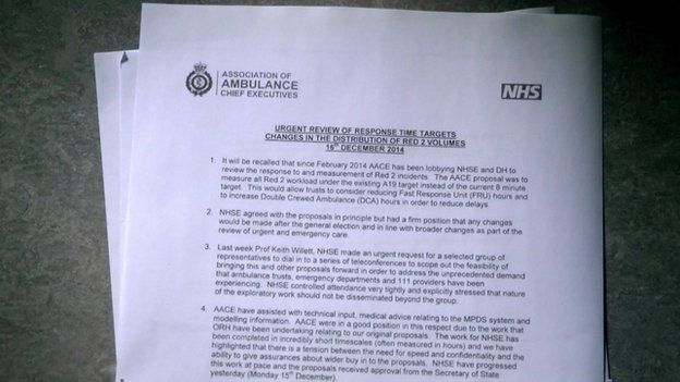 Leaked NHS document
