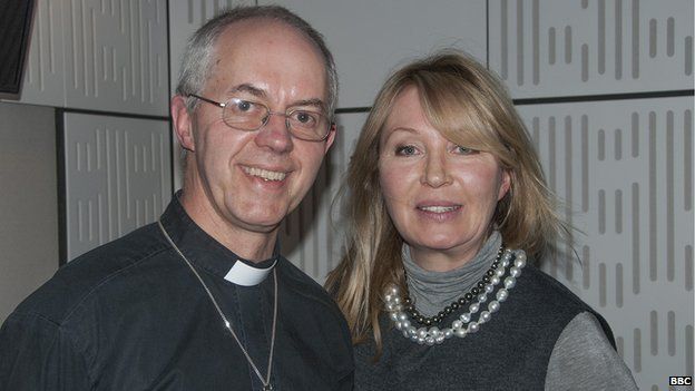 Justin Welby and Desert Island Discs host Kirsty Young
