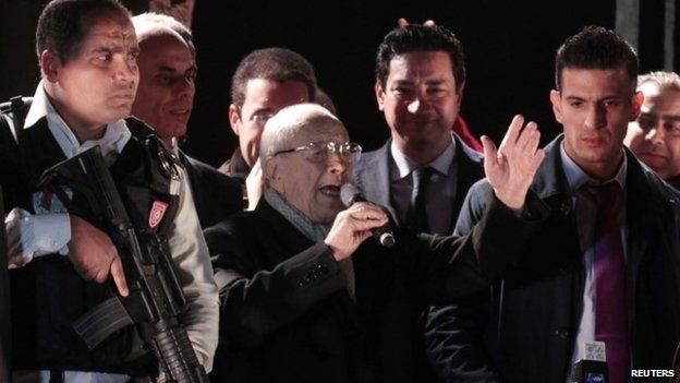 Tunisia's Beji Caid Essebsi declares victory in presidential elections