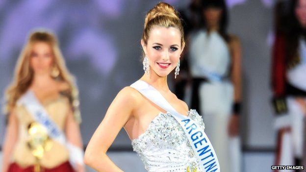 Miss Argentina Josefina Herrero competes during The 54th Miss International Beauty Pageant 2014 at Grand Prince Hotel New Takanawa on November 11, 2014 in Tokyo, Japan.