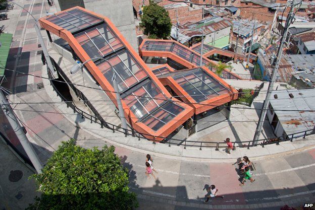 Medellin's covered escalators