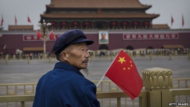 Old man in Tiananmen Square