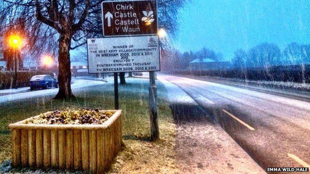 Snow in Chirk, Wrexham