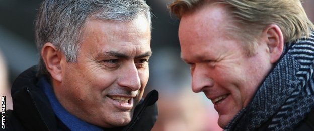 Chelsea boss Jose Mourinho (left) and Southampton manager Ronald Koeman
