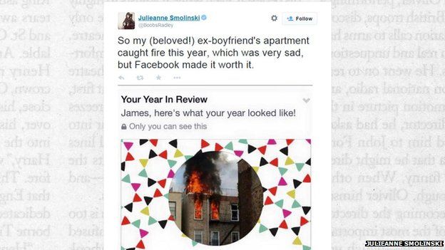 Facebook post of house on fire