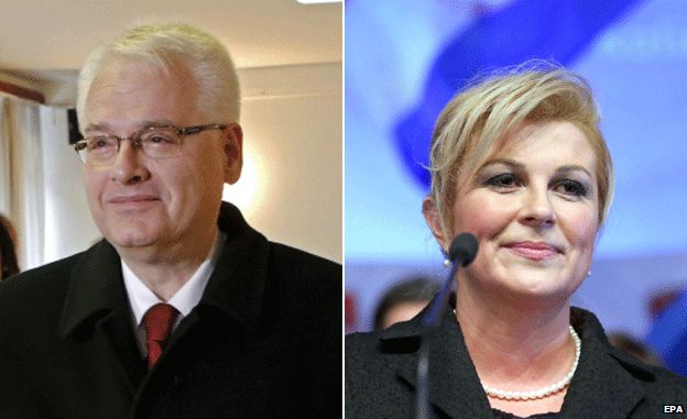 Ivo Josipovic and Kolinda Grabar-Kitarovic face a runoff in Croatia's presidential election