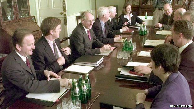 First Scottish Executive cabinet meeting in May 1999