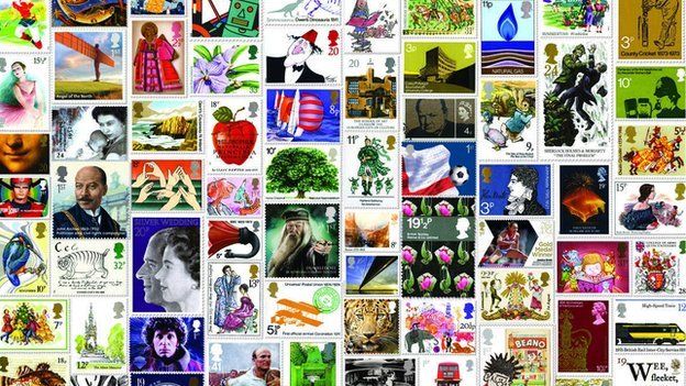 A montage of stamps