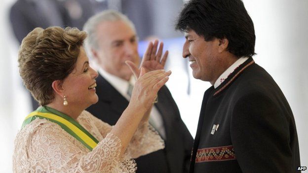 Dilma Rousseff and Evo Morales