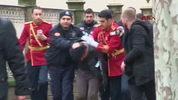 Suspect's arrest in Istanbul, 1 Jan 15