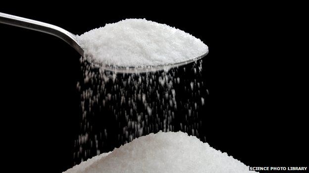 Generic picture of sugar on a spoon