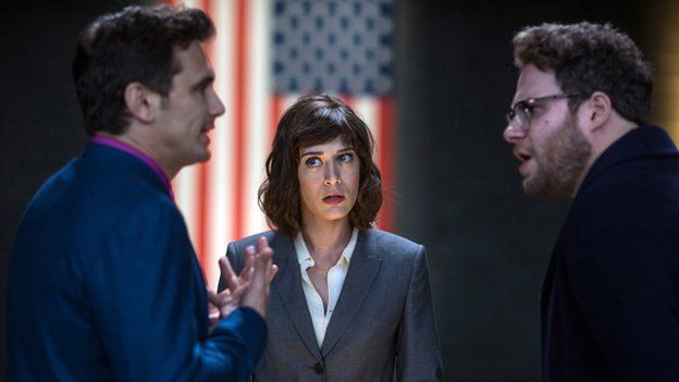 James Franco, Lizzy Caplan and Seth Rogen in The Interview