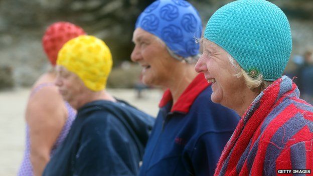 pensioners prepare for swimming competition
