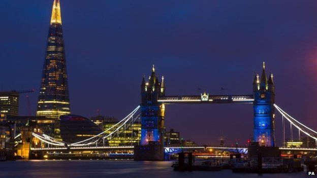 Tower Bridge illuminated