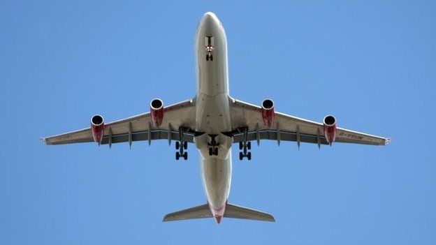 Plane approaching Heathrow