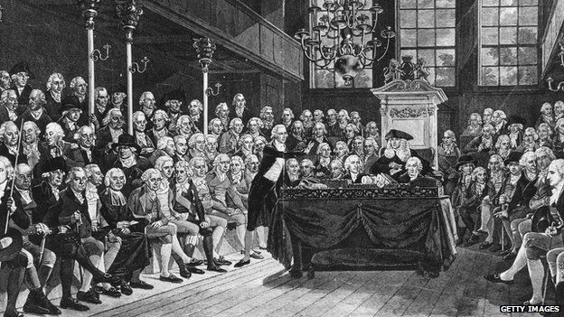 William Pitt speaking in Parliament