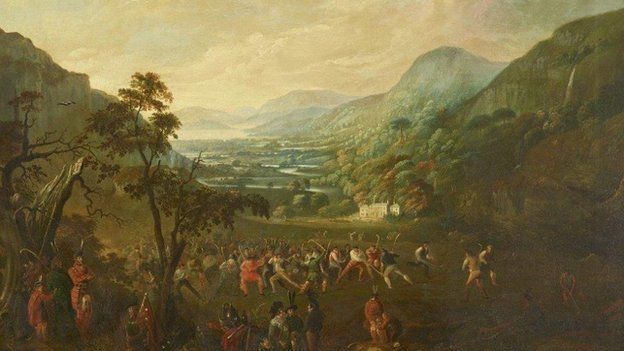 Geama camanachd ann an àrainneachd Ghàidhealaich