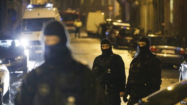 Police in Verviers. 15 Jan 2015