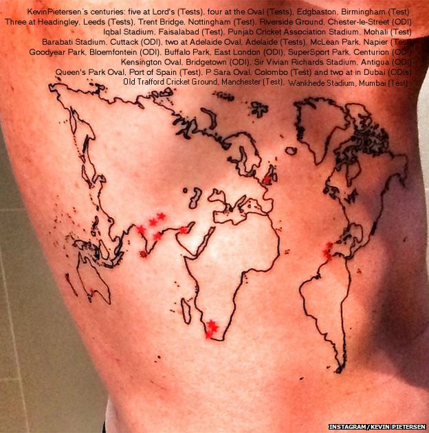 Bowled over by cricketers tattoos