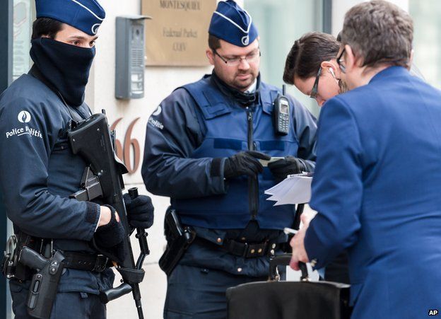 Belgian police in Brussels