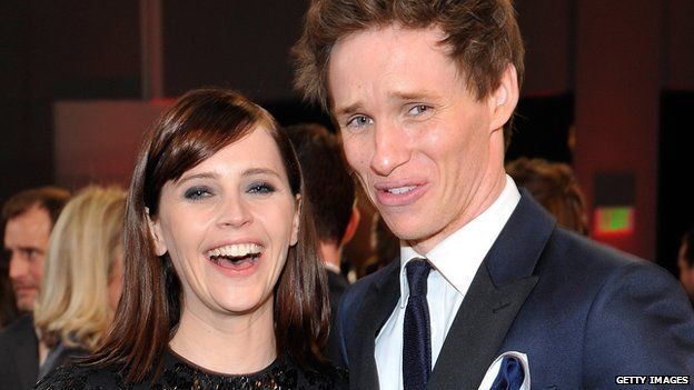 Felicity Jones and Eddie Redmayne