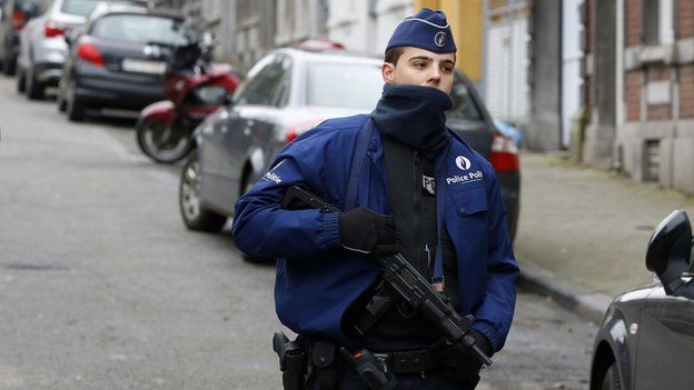 Belgian police in Verviers, 16 Jan 15