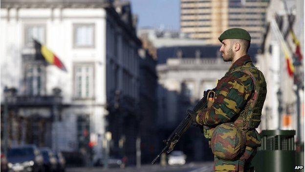 Soldier in Brussels, 17 January 2015