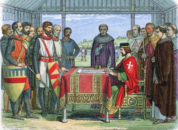 King John "signing" Magna Carta