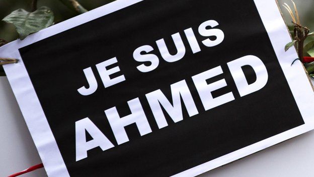 A tribute to police officer Ahmed Merabet who was killed in the Paris attacks