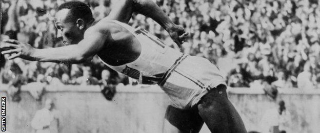 Jesse Owens at the 1936 Berlin Olympics
