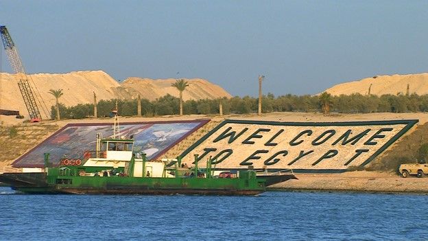 Ferry on the Suez Canal