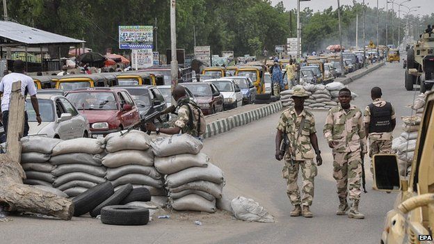 Nigerian military manning checkpoints in Maiduguri, North East Nigeria. (File image)