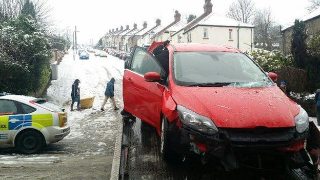 Car pulled from crash