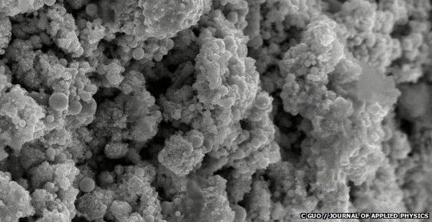 electron microscope image of metal surface
