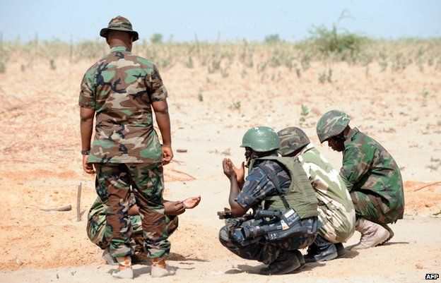 Soldiers in Baga, Nigeria