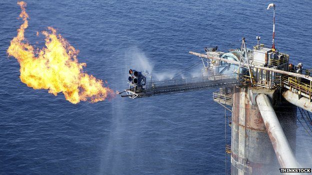 Oil platform flare